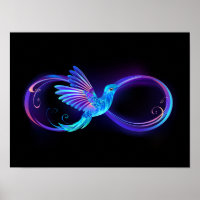 Symbole de Neon Infinity par Glowing Hummingbird