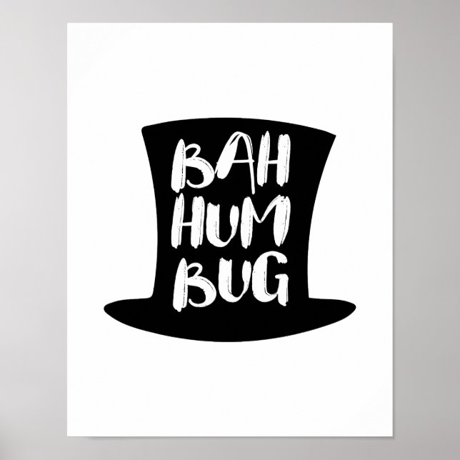 Poster Symbole de Noël Carol Bah Humbug (Devant)
