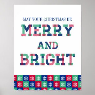Poster Symbole de Noël coloré et joyeux