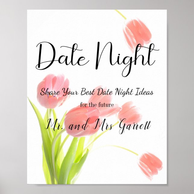 Poster Symbole de nuit Soft Pink Tulips (Devant)