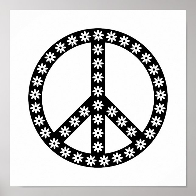 Poster Symbole de paix de la marguerite (Devant)