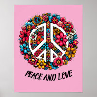 symbole de paix floral couleur illustration art