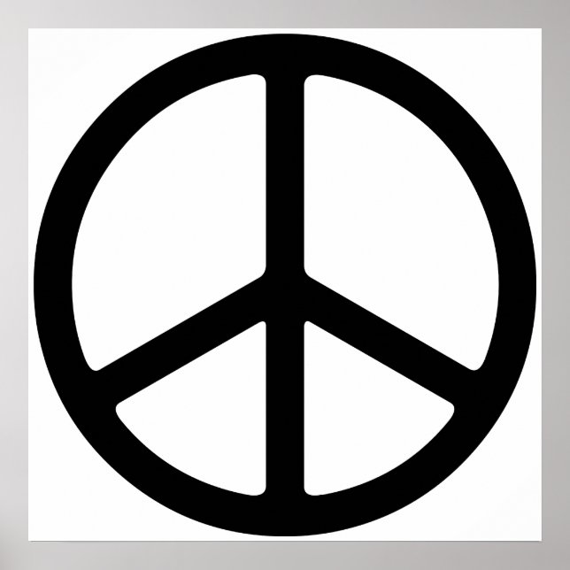 Poster Symbole de paix mince simple Imprimer (Devant)