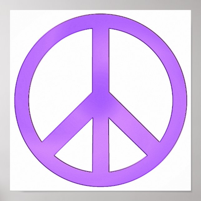 Poster Symbole de paix violet de lavande (Devant)