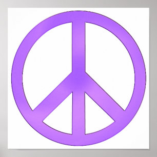 Poster Symbole de paix violet lavande