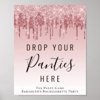 Symbole de Parties scintillant en or rose rose Gam