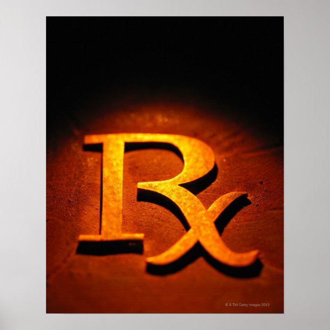 Poster Symbole de pharmacologie (Devant)