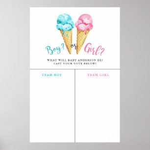 Poster Symbole de prédiction de la crème glacée pour fill