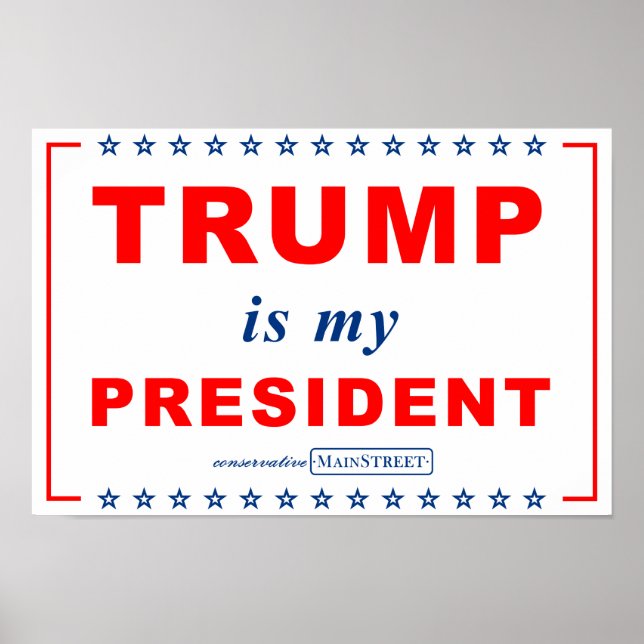 POSTER SYMBOLE DE RANG DE TRUMP EST LE SIGNE DE MON PRÉSI (Devant)