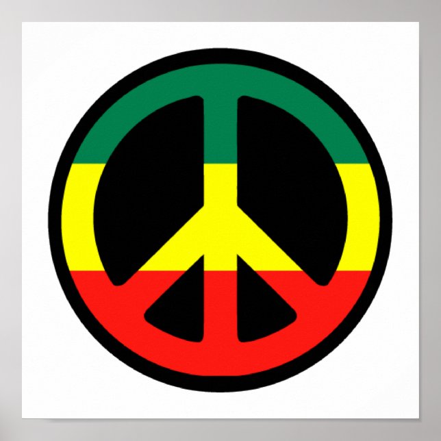 Poster Symbole de Rasta Peace (Devant)