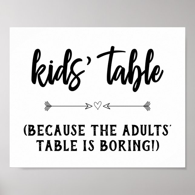 Poster Symbole de réception de mariage pour enfants (Devant)