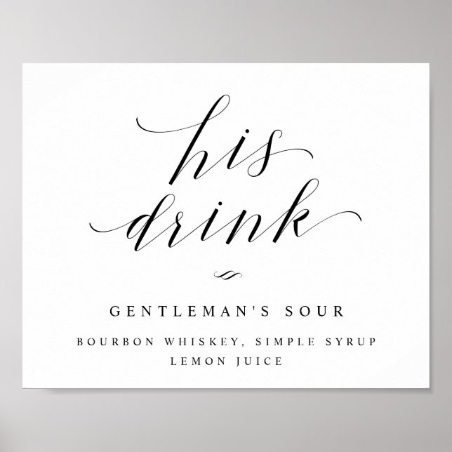 Poster Symbole de réception de son cocktail Groom (Devant)