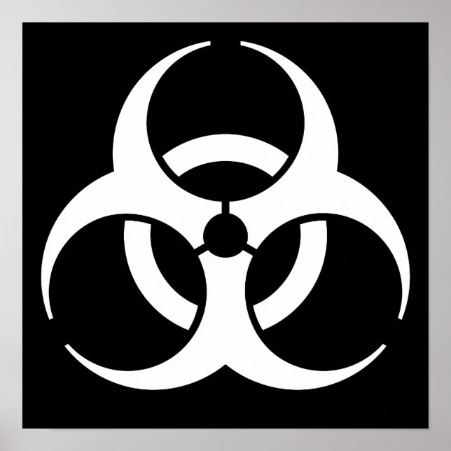 Poster Symbole de risque biologique (Devant)