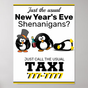 Poster Symbole de taxi pour les bars