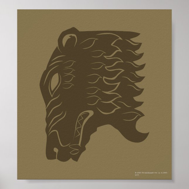 Poster Symbole de tête d'ours BEORN™ (Devant)