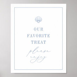 Poster SYMBOLE DE TRAITEMENT CAPE COD Bleu Côtier Dessert