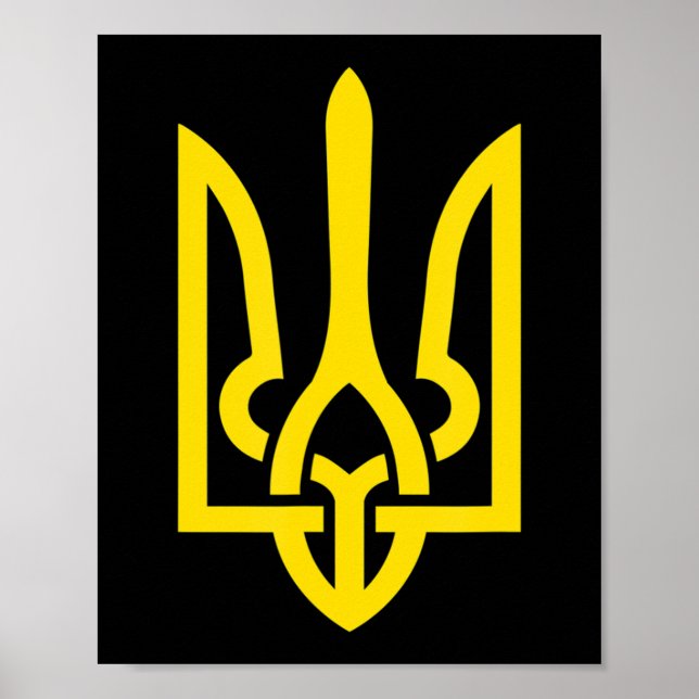 Poster Symbole de Tryzub Ukraine Ukraine Ukraine Patriot  (Devant)