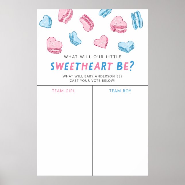 Poster Symbole de vote pour la Saint Valentin (Devant)