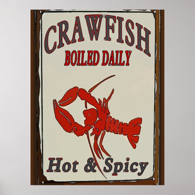 Poster Symbole d'écrevisse épicée Hot N (Devant)