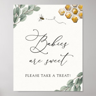 Poster Symbole des bébés sont doux Abeille Eucalyptus Fav