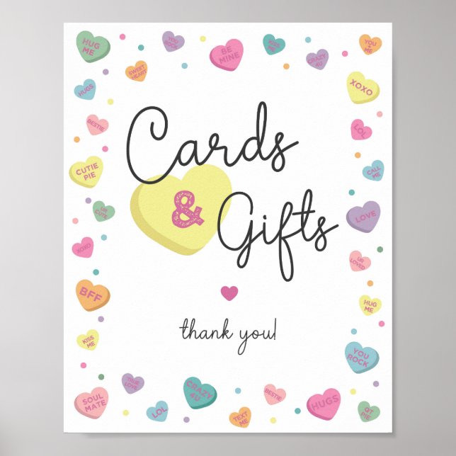 Poster Symbole des cartes-bonbons et des cadeaux (Devant)