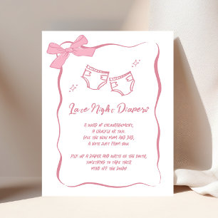 Poster Symbole des Diapeurs de nuit en rose Tardif Tiré À