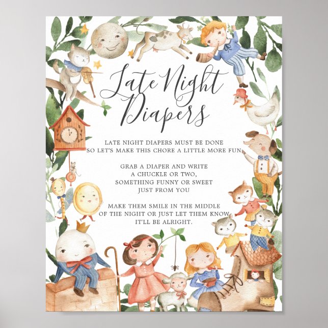 Poster SYMBOLE DES DIAPORATIONS DE Baby shower DE LA Nuit (Devant)
