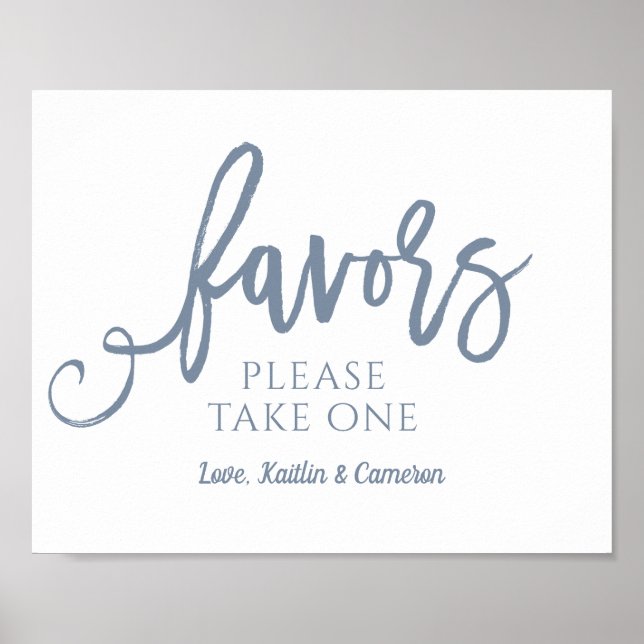 Poster Symbole des faveurs de mariage "S'il vous plaît pr (Devant)