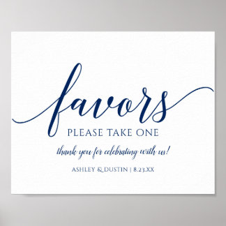 Poster Symbole des faveurs de mariage "S'il vous plaît pr