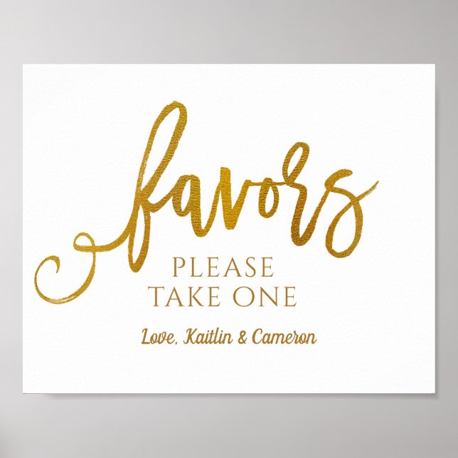Poster Symbole des faveurs de mariage "S'il vous plaît pr (Devant)