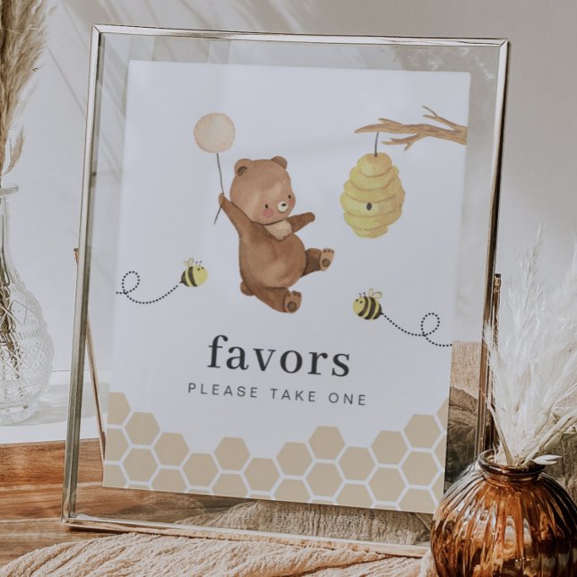Poster Symbole des faveurs du premier jour d'abeille de l (Créateur téléchargé)