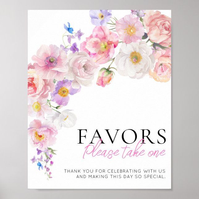 Poster Symbole des Faveurs Florales Rose Eloise (Devant)