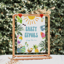 Symbole des faveurs pour l'anniversaire tropical