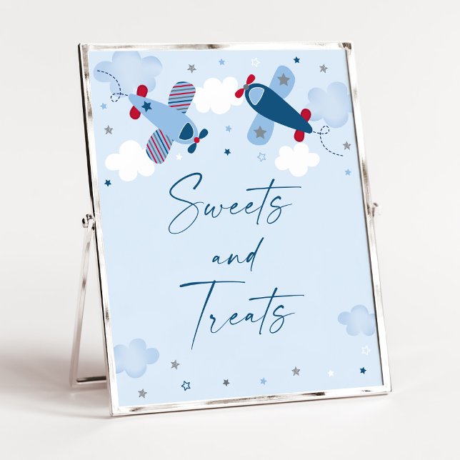 Poster Symbole des nuages d'avion Traitements d'anniversa (Créateur téléchargé)