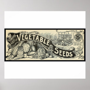Poster Symbole des semences végétales 1894