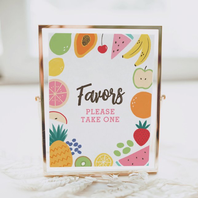 Poster Symbole d'été Fruits Anniversaire Faveur (Créateur téléchargé)