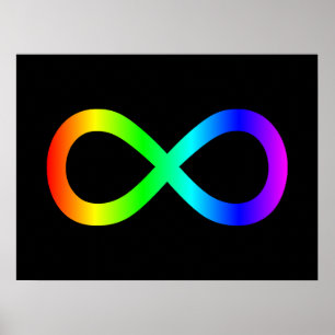 Poster Symbole d'infini arc-en-ciel