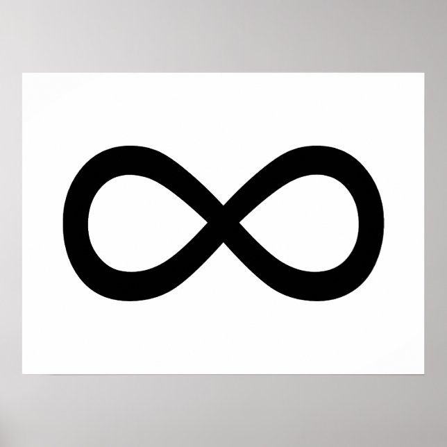 Poster Symbole d'infini noir (Devant)