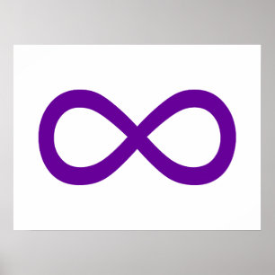 Poster Symbole d'infini violet