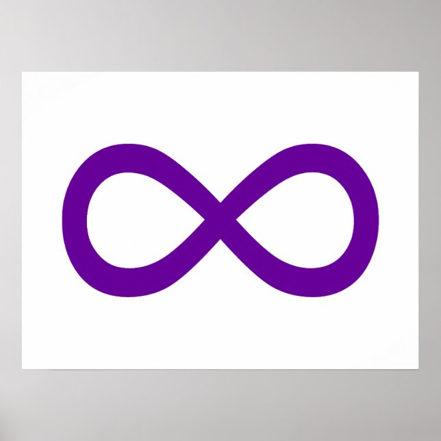 Poster Symbole d'infini violet (Devant)