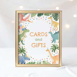 Poster Symbole Dinosaur Anniversaire Cartes et Cadeaux