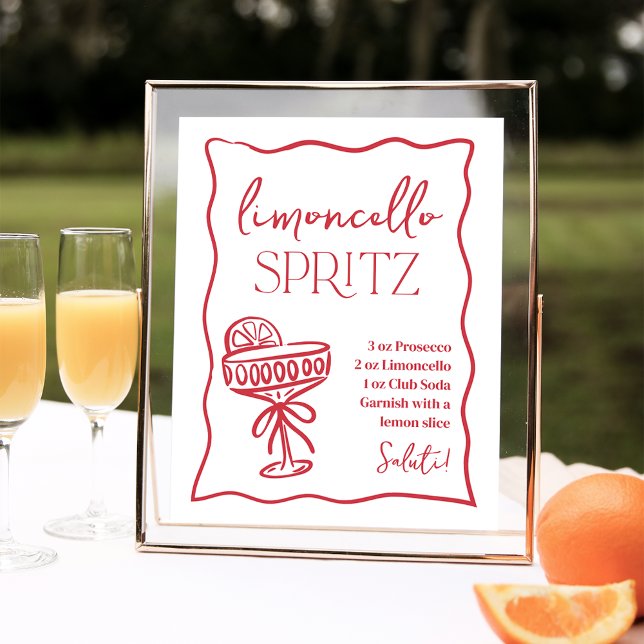 Poster Symbole Dolce Vita Italien Limoncello Spritz Boiss (Créateur téléchargé)