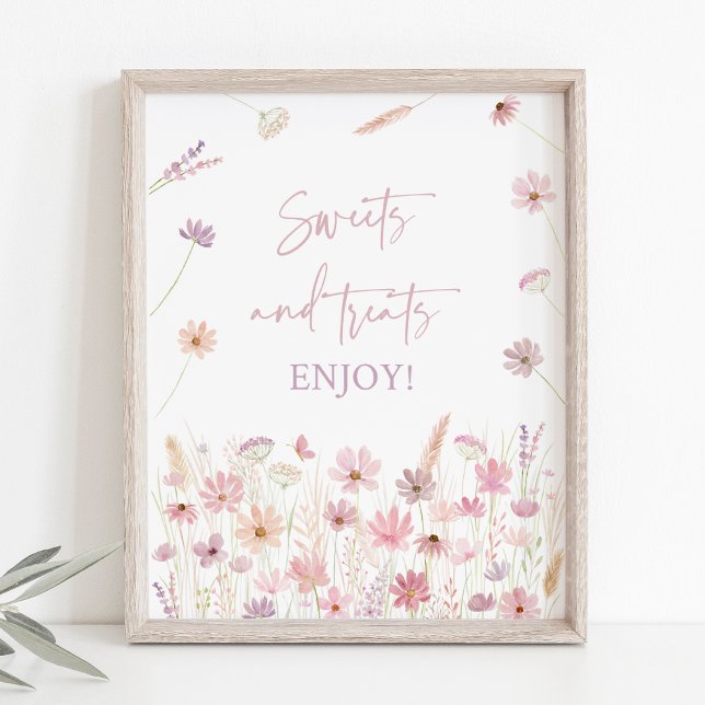 Poster Symbole Douche Fleur sauvage Rose Dusty (Créateur téléchargé)