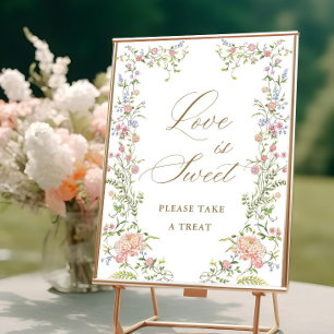 Poster Symbole doux de l'amour floral de Grace victorienn