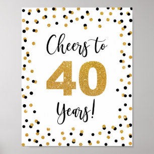 Poster Symbole du 40e anniversaire ou de l'anniversaire