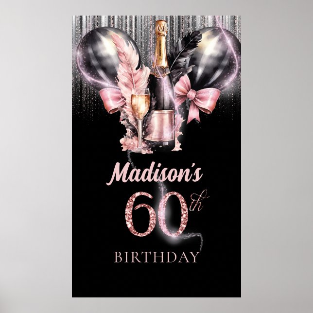Poster Symbole du 60e anniversaire de la fête du vin Rose (Devant)