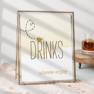 Poster Symbole du Baby shower de boisson Sweet Bumble Bee