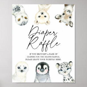 Poster Symbole du Baby shower de la couche Artique