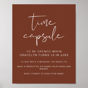 Poster SYMBOLE DU Baby shower DE LA ROUILLE CORIANDER