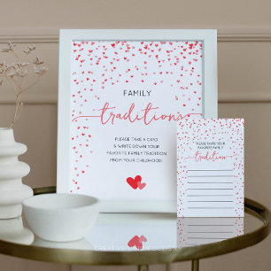 Poster Symbole du Baby shower des traditions familiales
